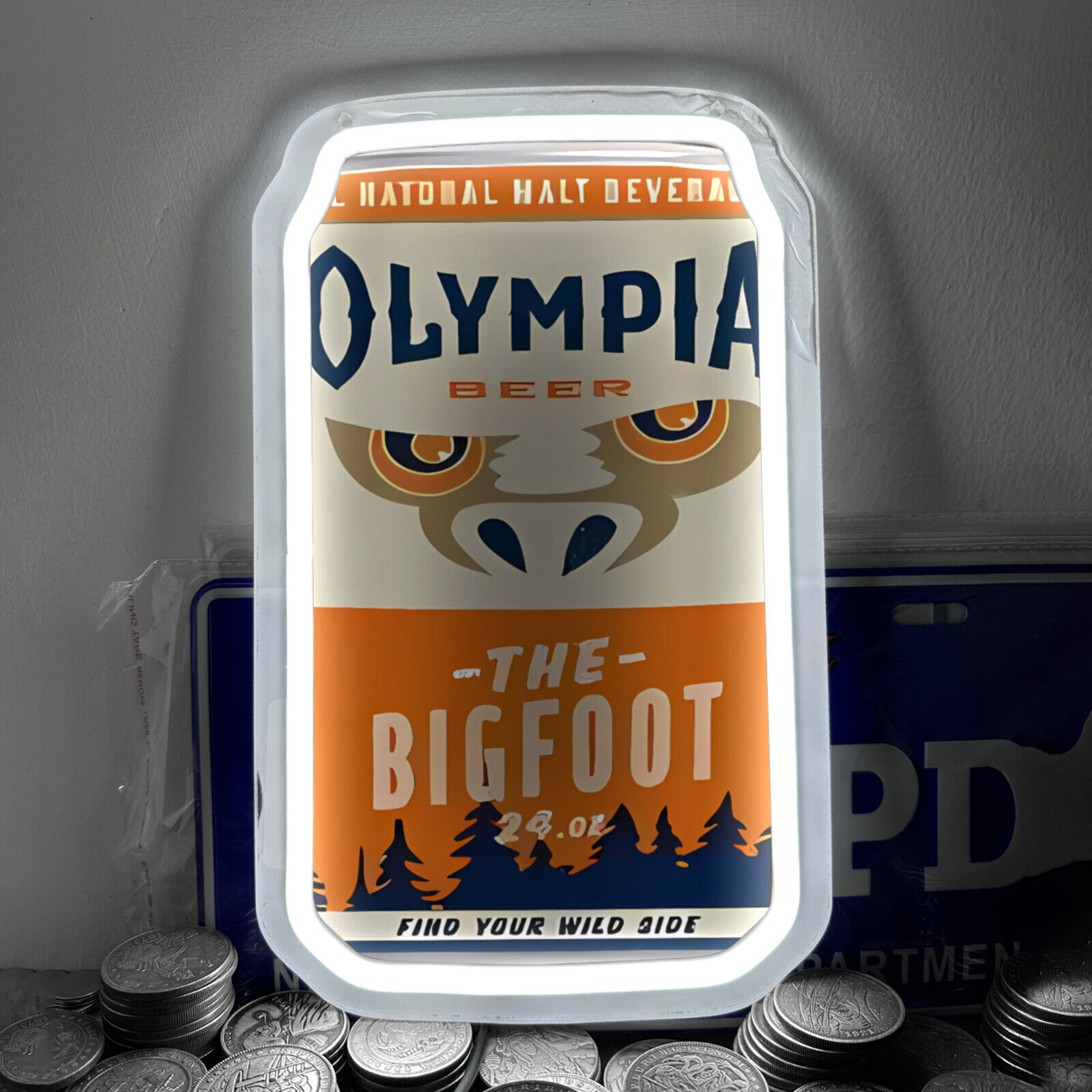 Olympia The Bigfoot Neon Sign Pub Club Party Shops Light Wall Decor 12\
