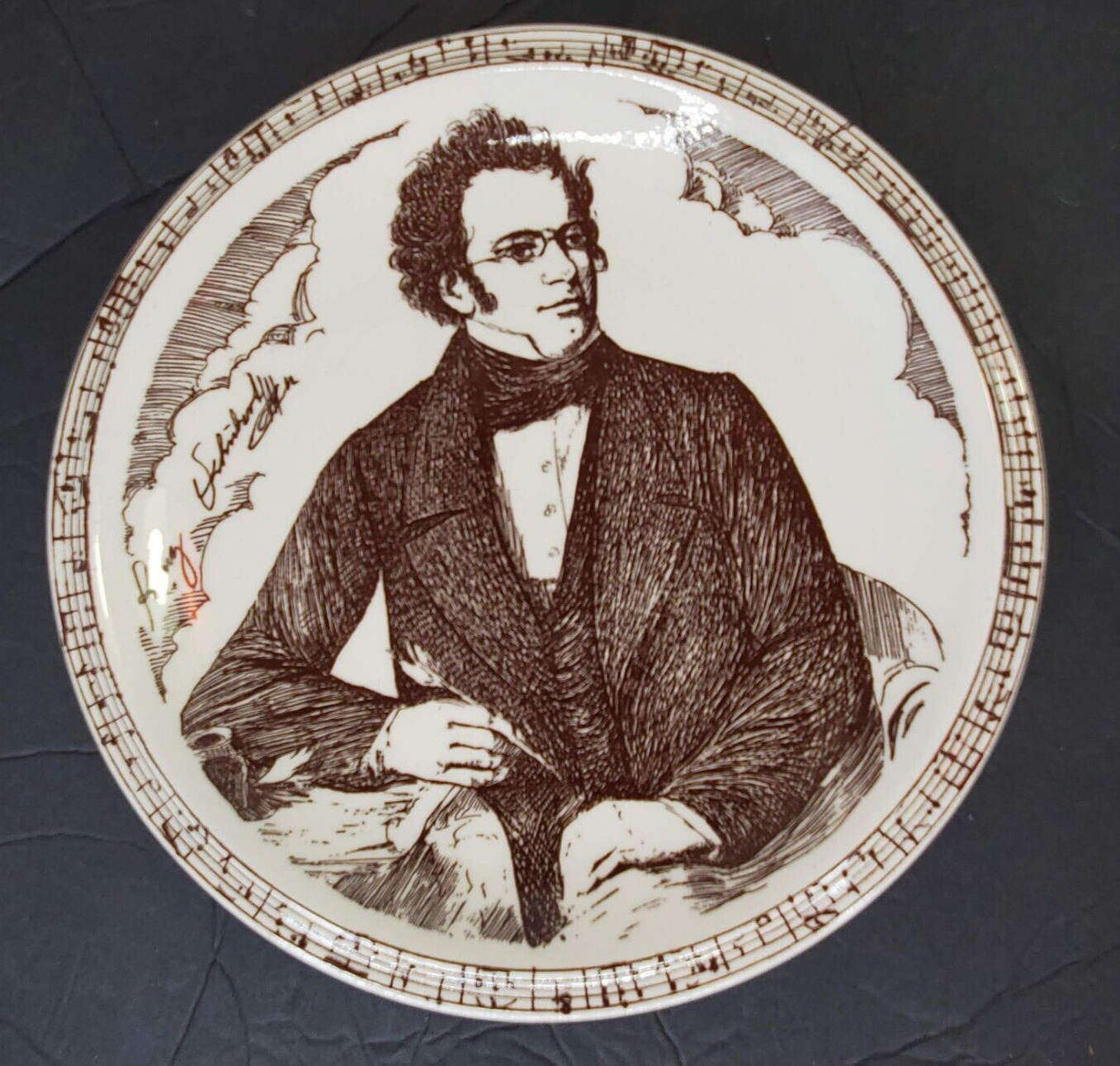 Vintage Vernon Kilns  Schubert Ceramic Plate Master Composer Series