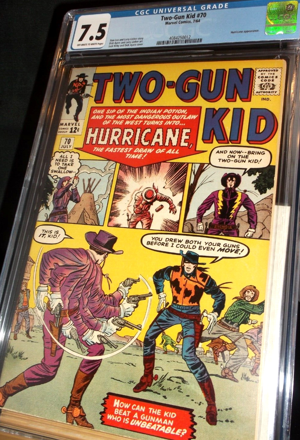 Two-Gun Kid #70 July 64 CGC 7.5 Hurricane App (SSC79)