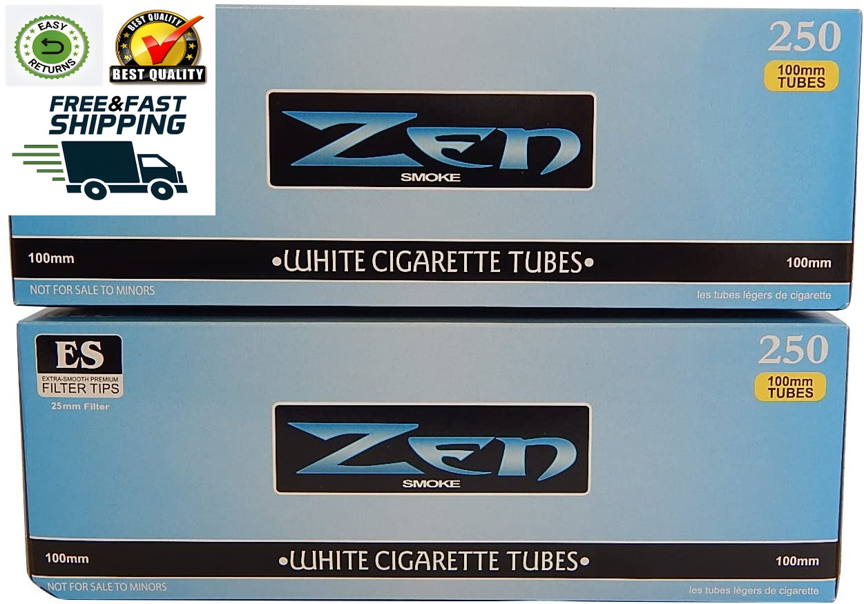 Zen Light 100\'S Cigarette Tubes -2 Pack, 250 Ct per Box