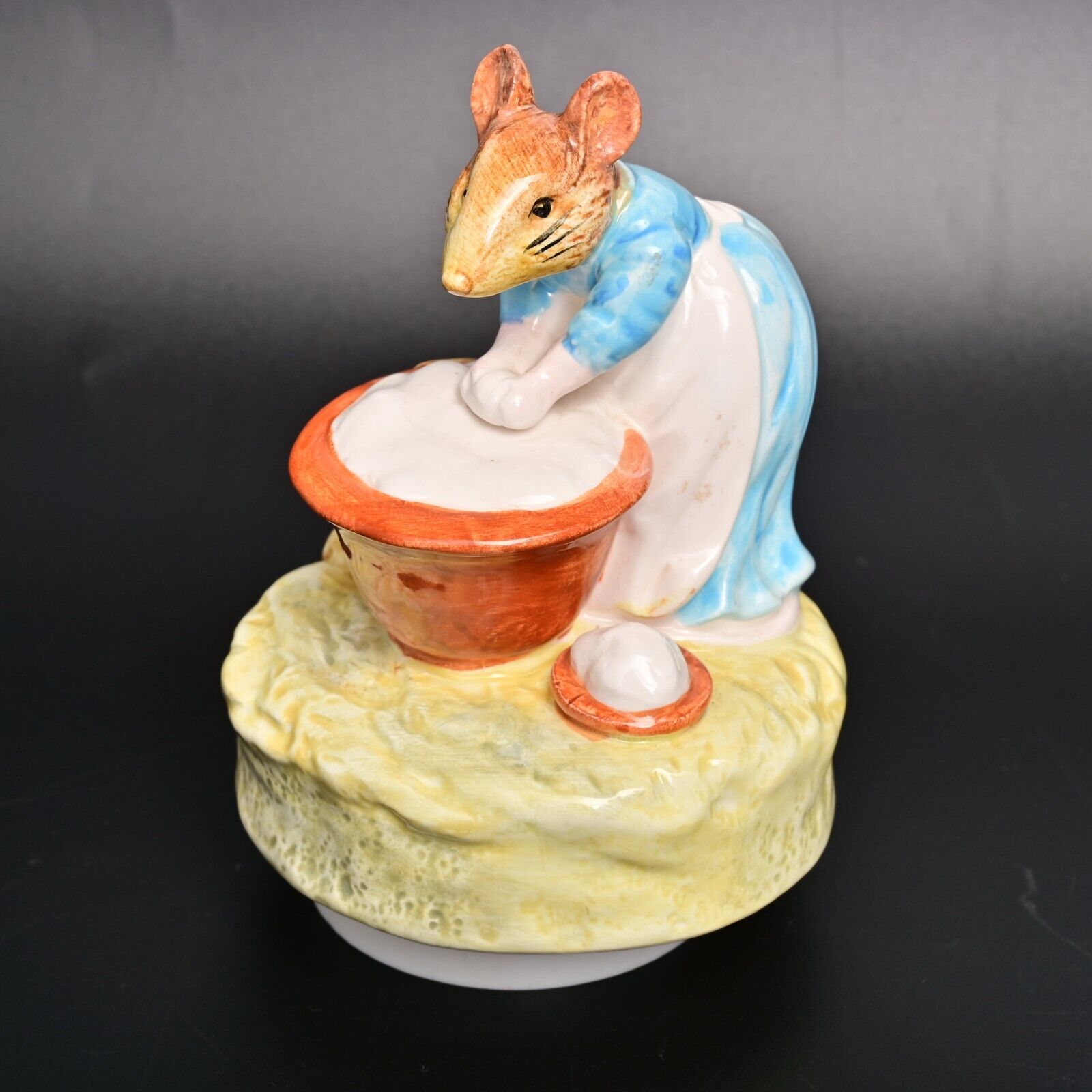 Schmid Beatrix Potter Roly Poly Pudding Anna Maria Music Box Vntg Working