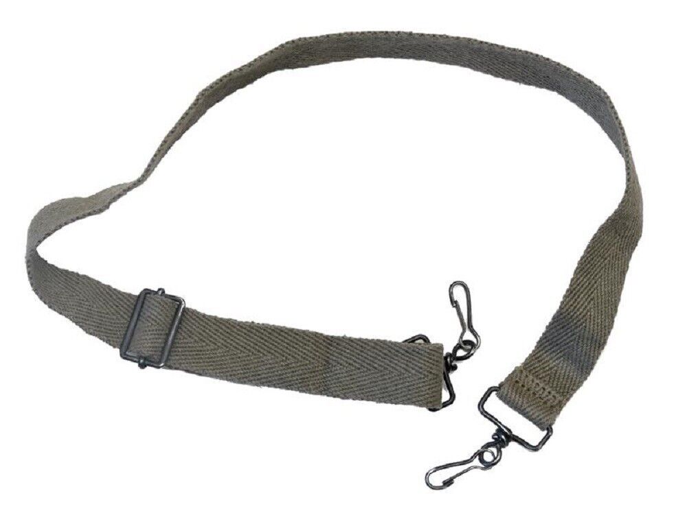 French MAT-49 Desert Tan Canvas Rifle Sling - Steel Buckle & Clips - Unissued