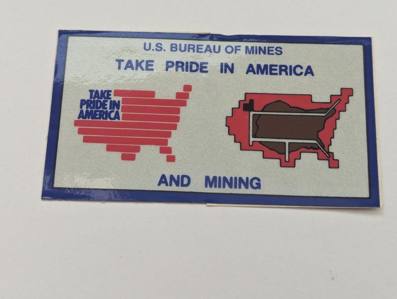 Retro Mining Sticker  U.S. Bureau of Mines