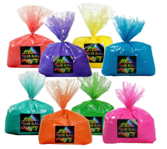Holi Colored Powder - 5 lbs of Each Color - 8 Color - FREE SHİPPİNG