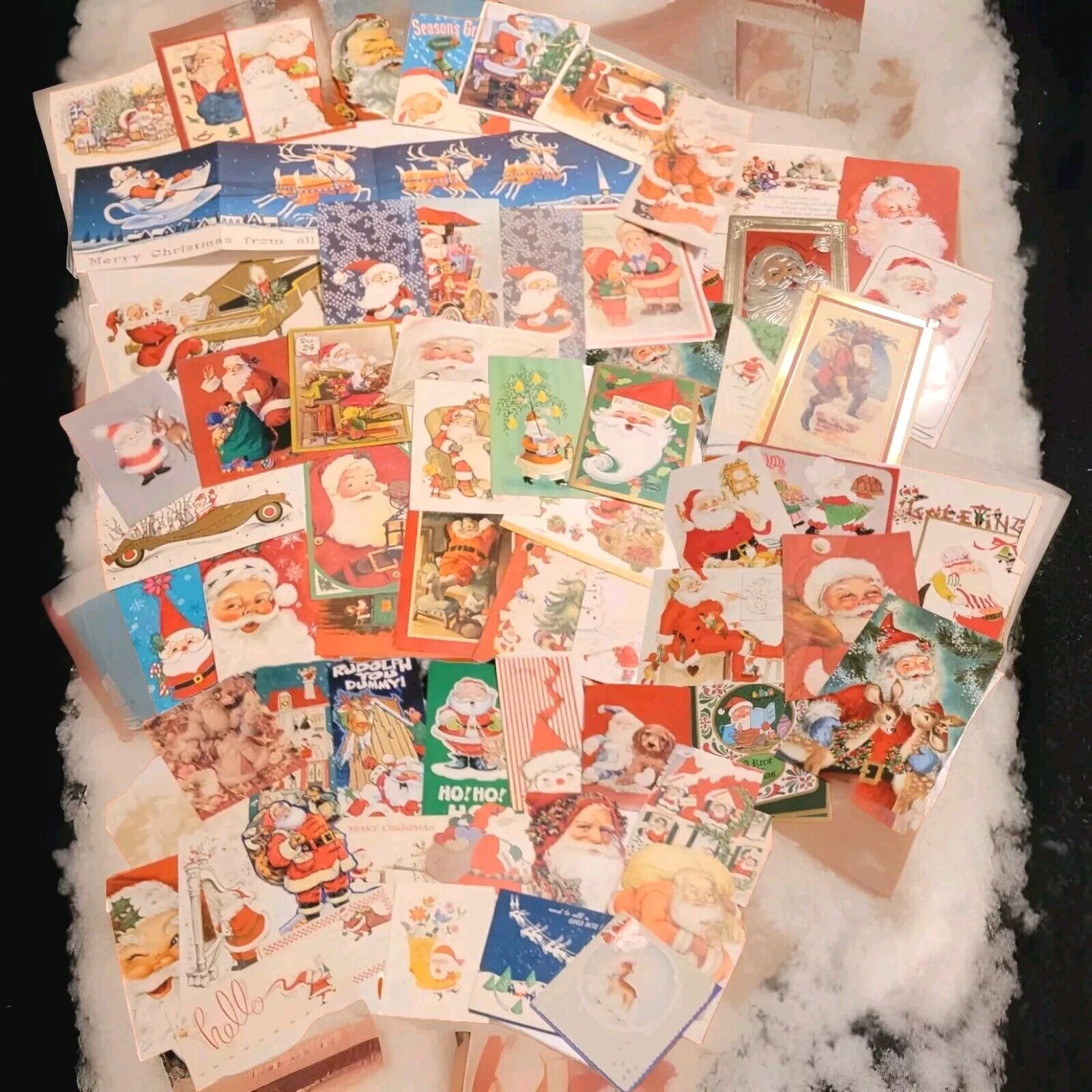 Lot Of 60 Christmas Santa Claus Postcards Antique Vintage