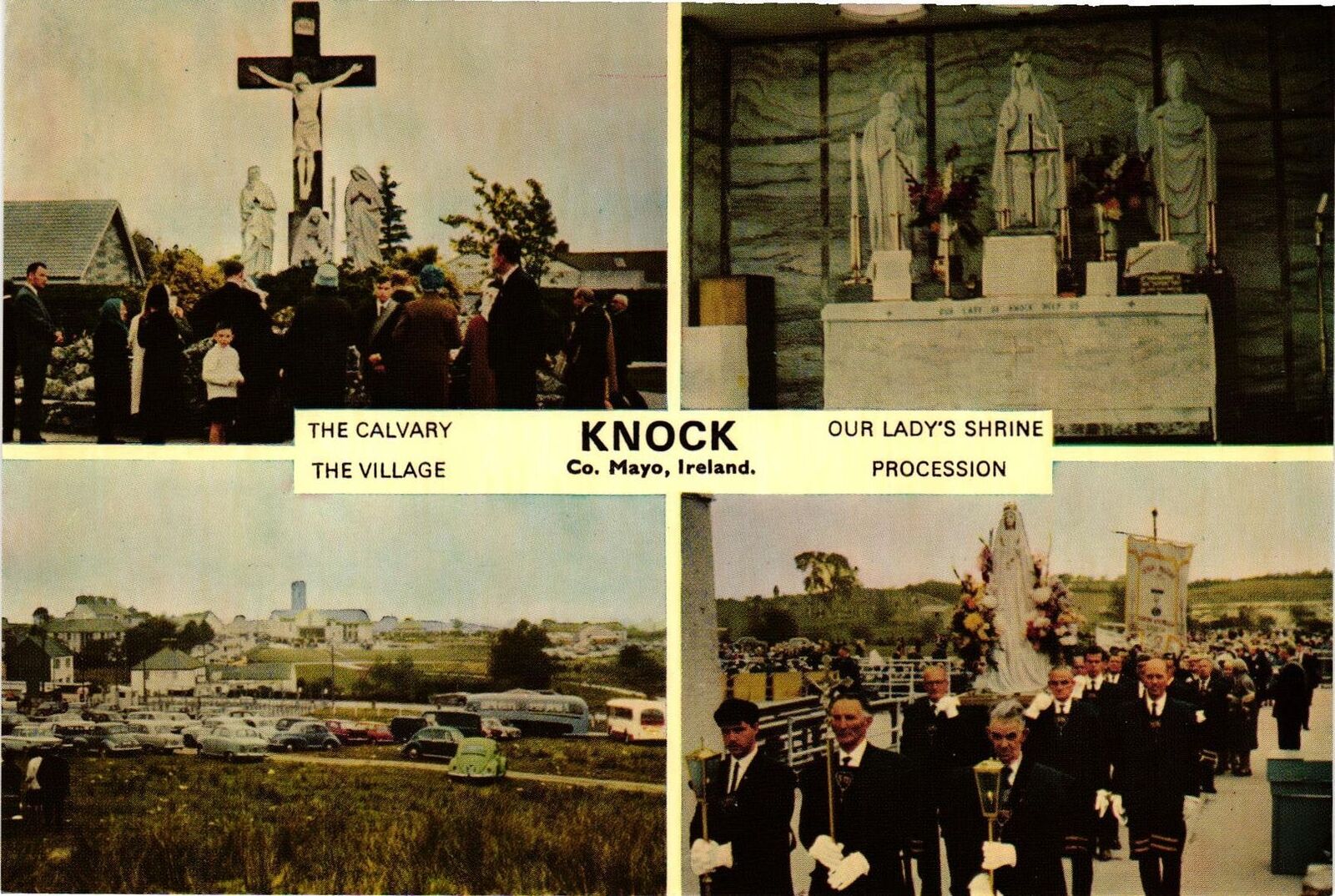 Vintage Postcard 4x6- THE CALVARY, THE VILLAGE OF KNOCK, OUR LADY\'S SHRINE, PROC