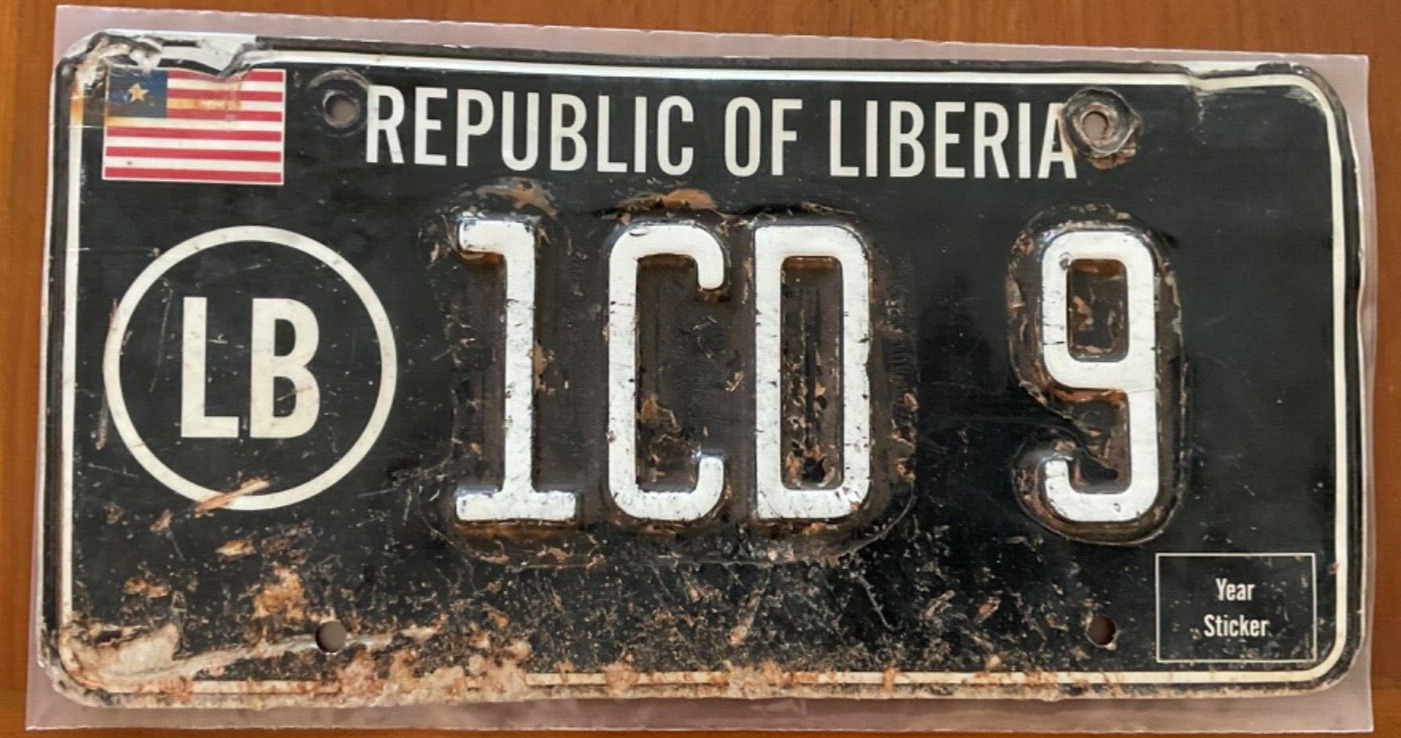 Liberia West Africa 2015 Diplomatic USA Embassy  License Plate Super Rare