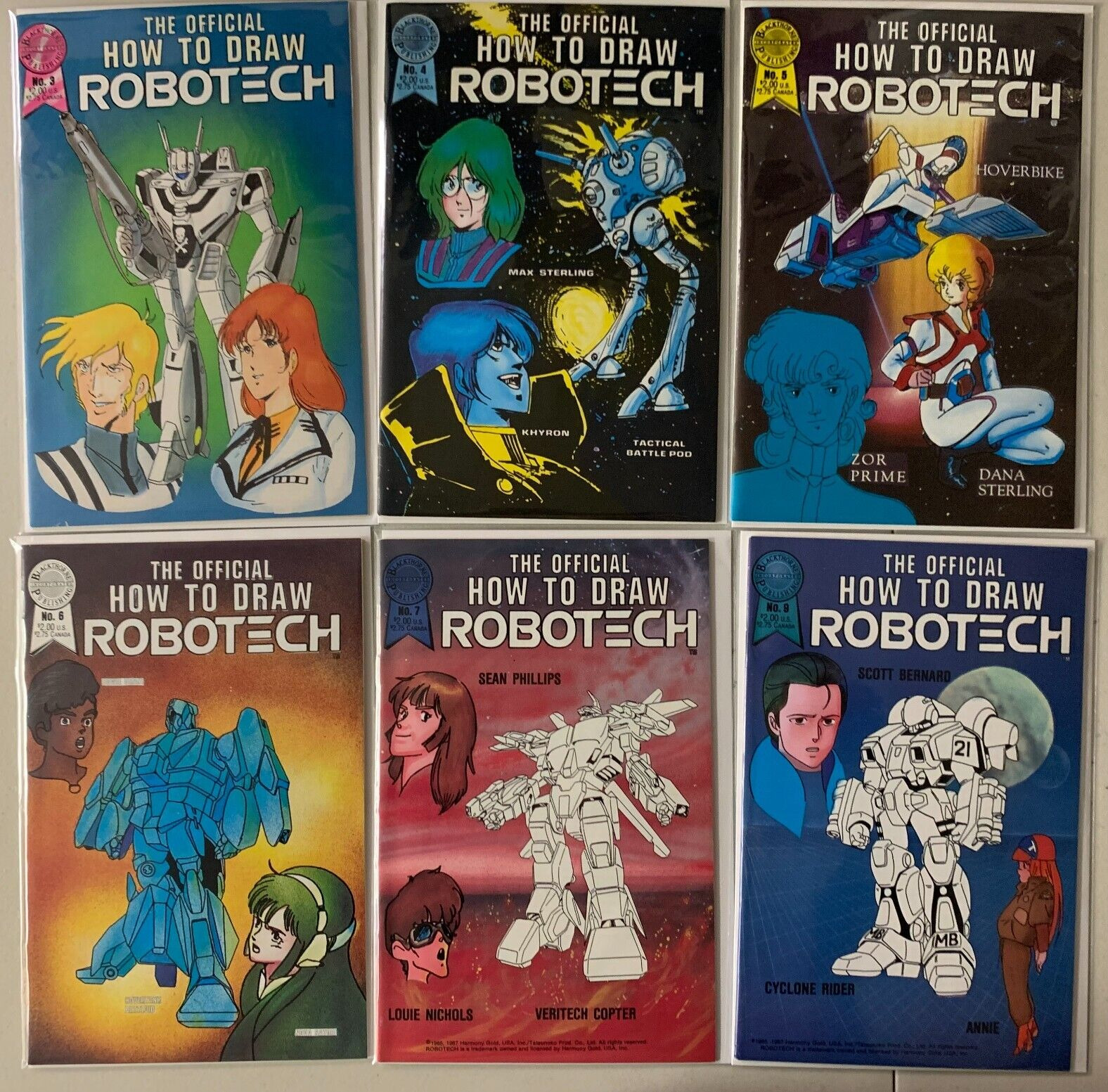 Robotech lot #3-9 + 1 Annual Antarctic Press 6 diff (average 6.0 FN) (1997-\'98)
