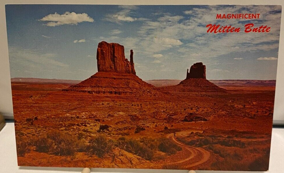 Vintage Postcard MITTEN BUTTE MONUMENT VALLEY Navajo Tribal Park, Arizona