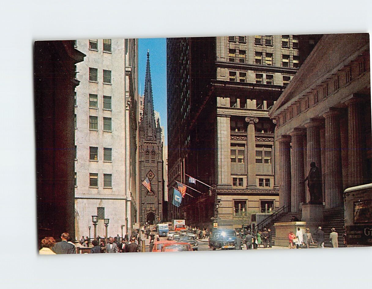Postcard Wall Street NYC New York USA North America