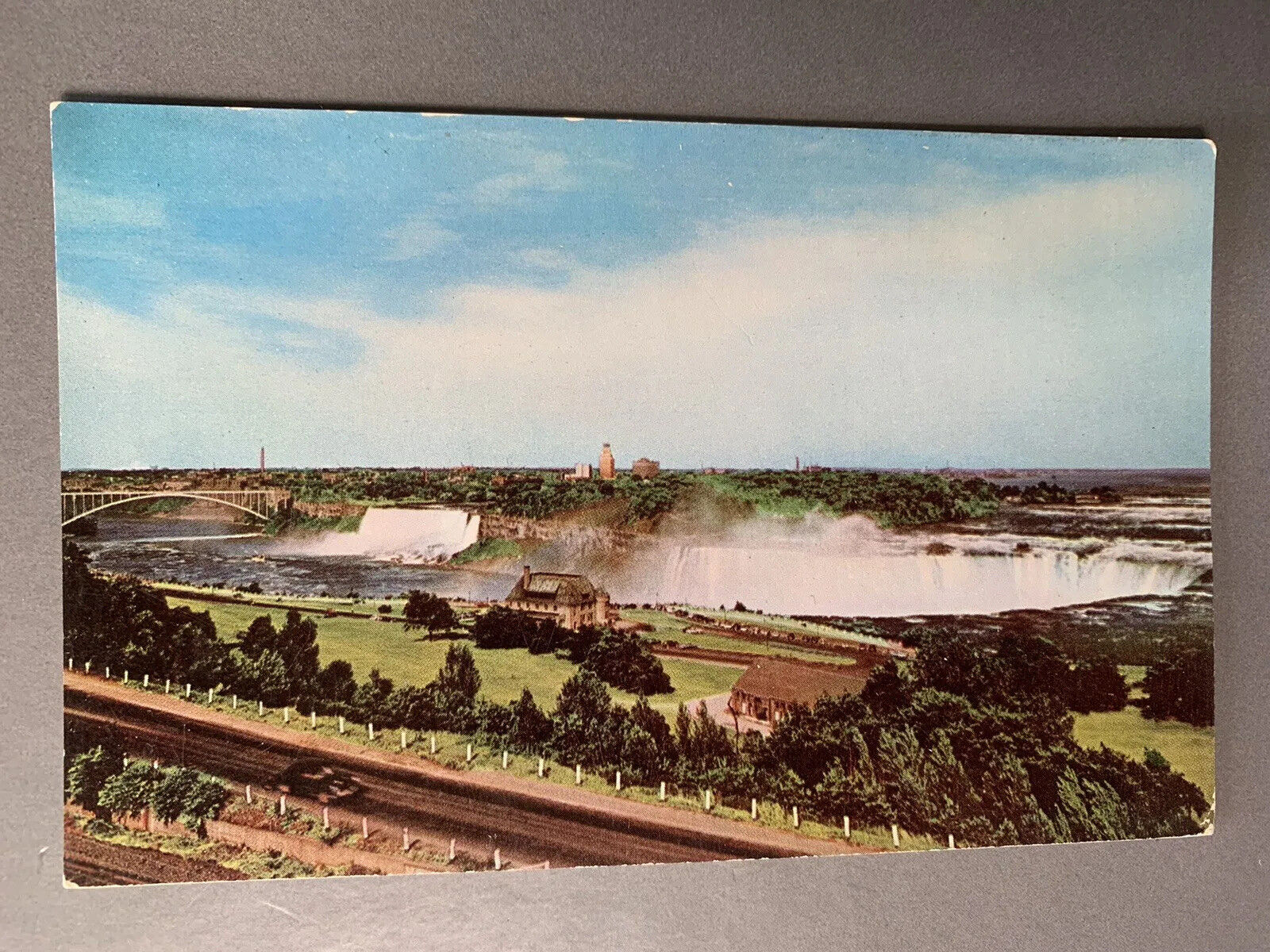 Vintage 1950s 1960s Horseshoe American Niagara Falls Postcard Waterfall 50s 60s