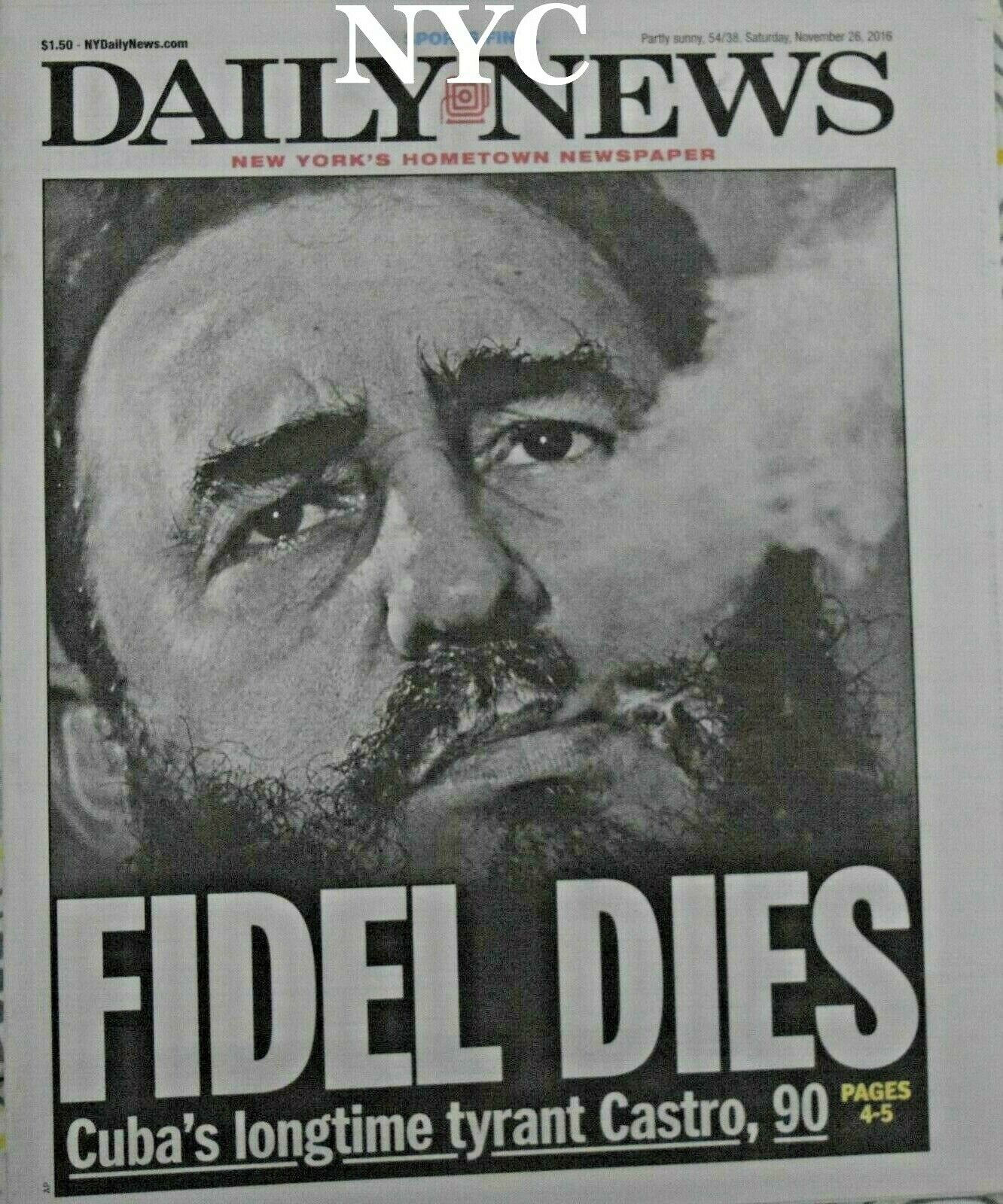 Fidel Castro Dead Ny Daily News November 26 2016 🔥