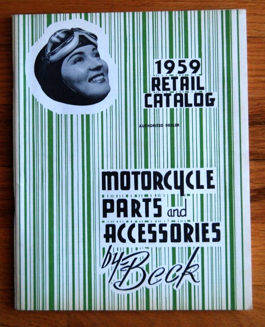 Rare Vintage 1959 Beck Motorcycle Parts & Accessories 116-page Catalog NICE COND