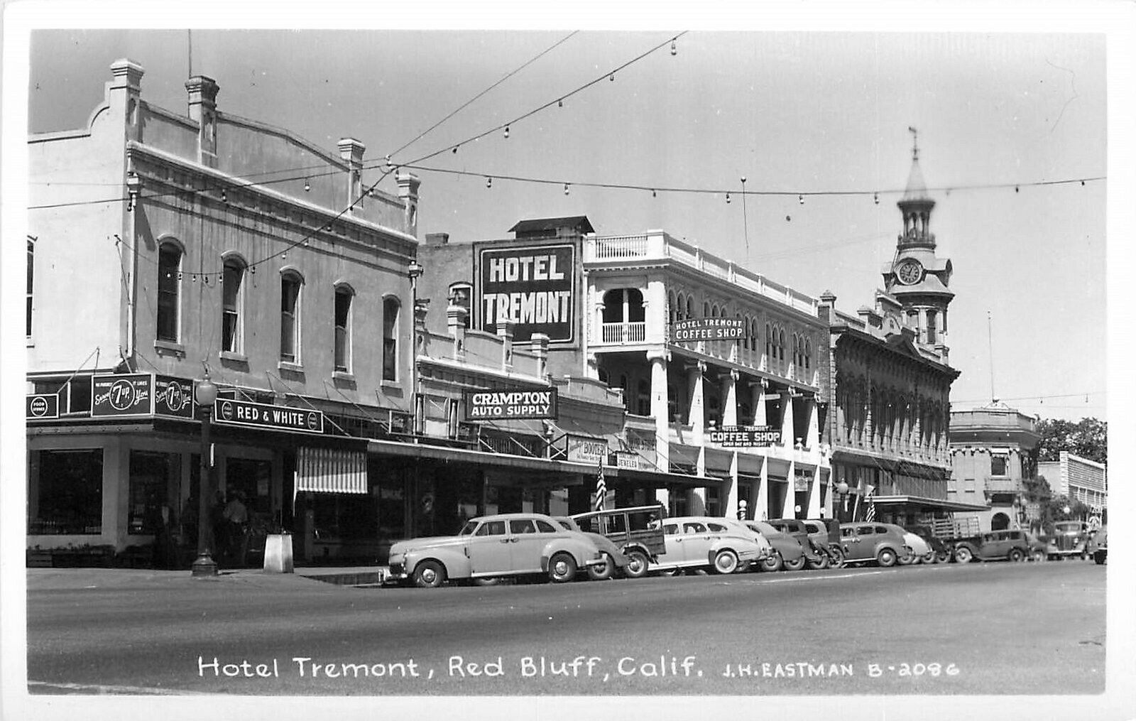 Postcard RPPC California Red Bluff Hotel Tremont Eastman #B-2086 23-10860