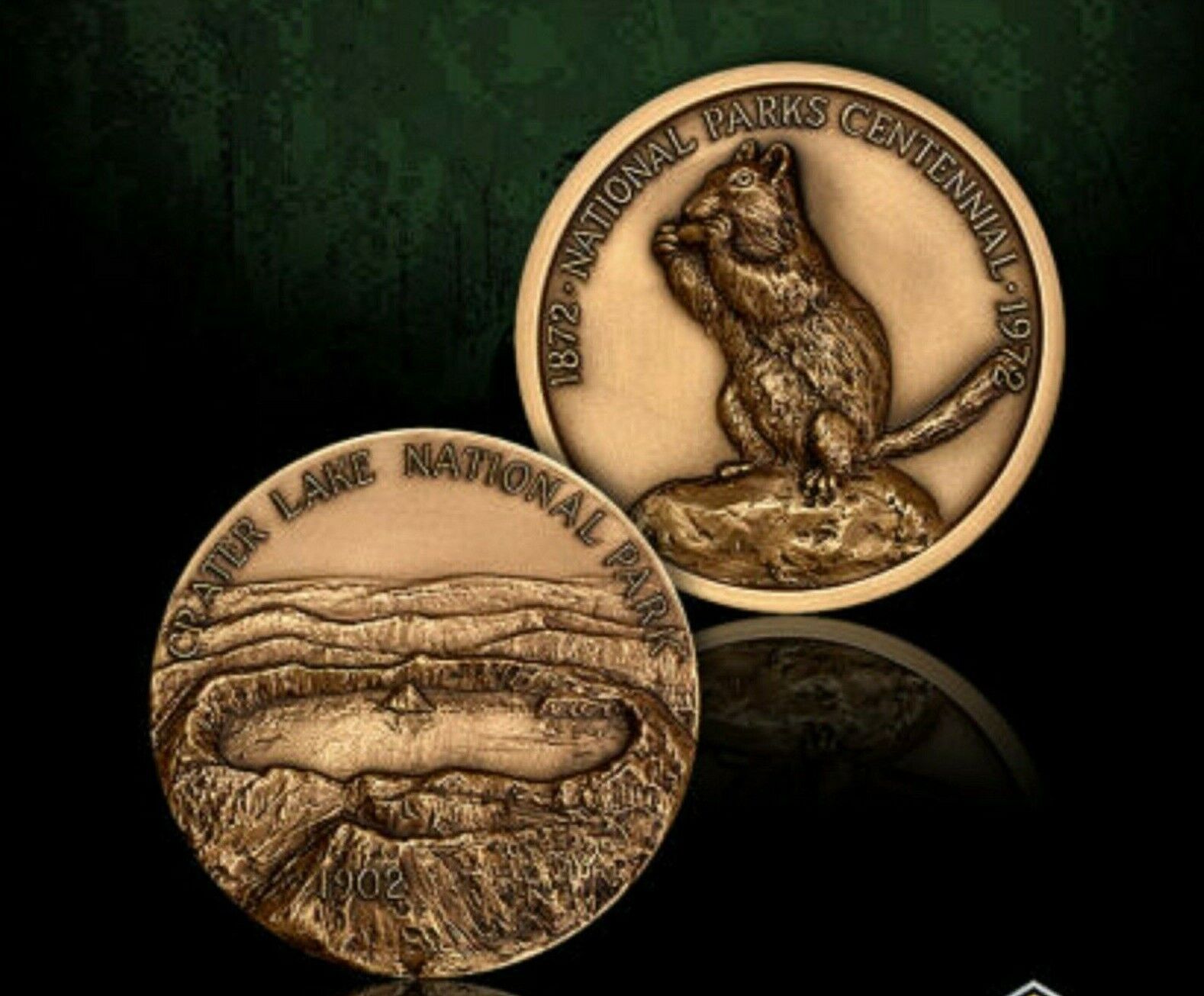CRATER LAKE NATIONAL PARK BRONZE  CHALLENGE COIN
