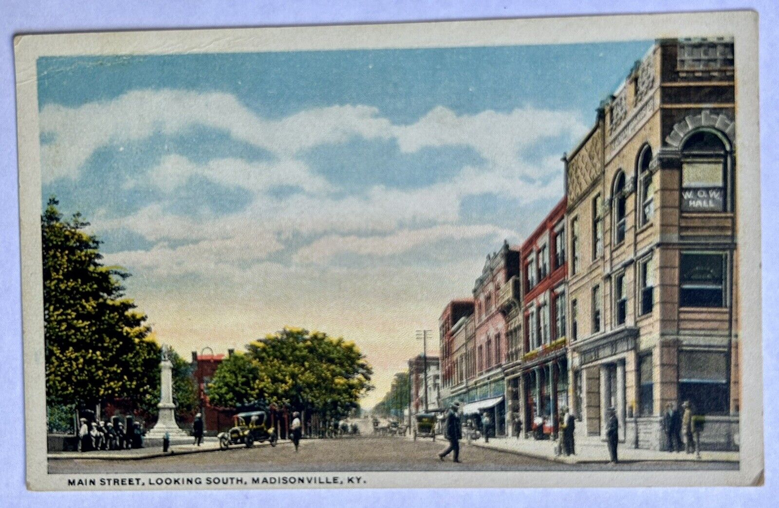 Main Street. Madisonville Kentucky. KY. Vintage Postcard. 1919