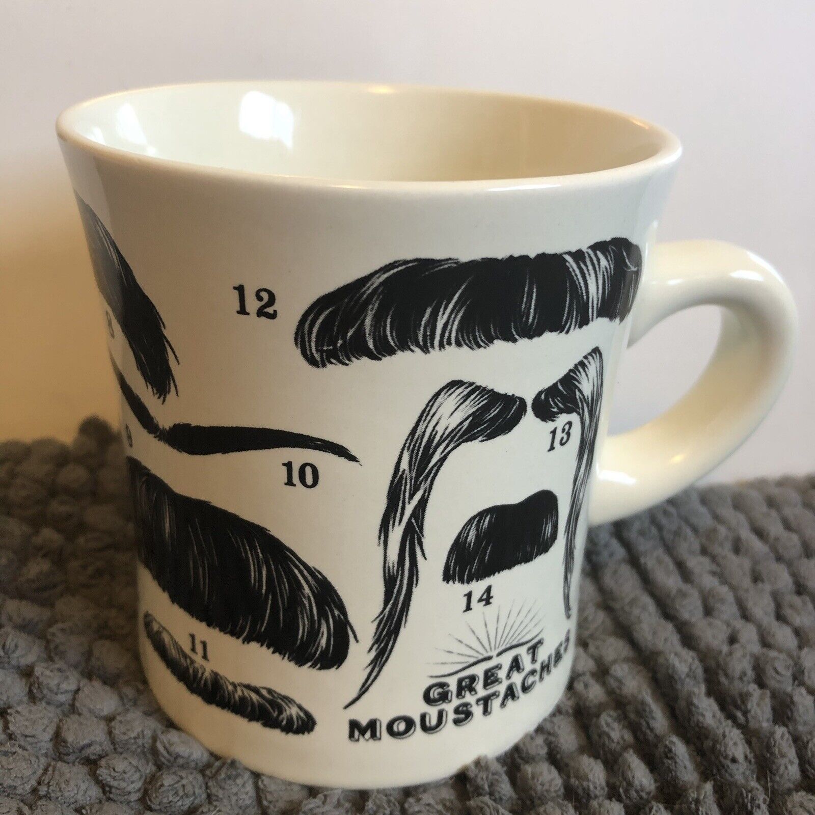 The UNEMPLOYED Philosphers Guild Coffee/Tea Moustache Mug 12 oz