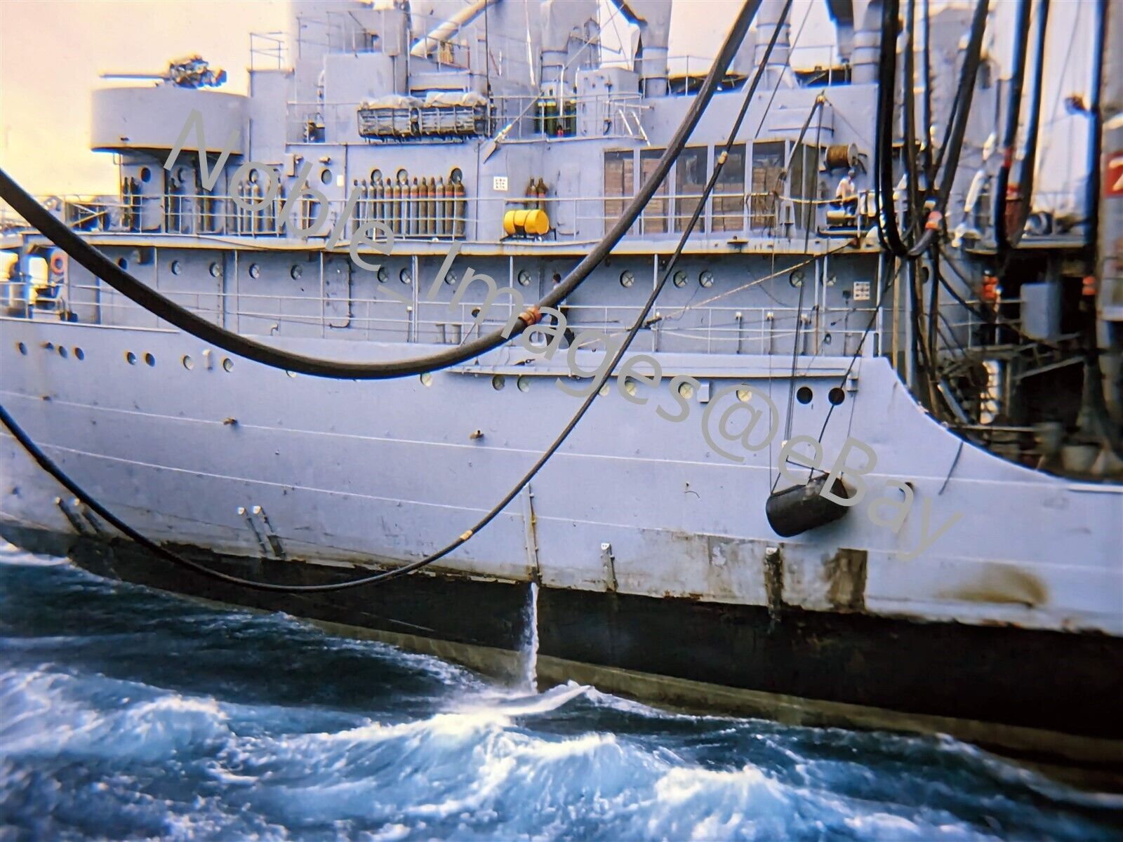 1966 USS Repose Refueling Vietnam Kodachrome 35mm Slide