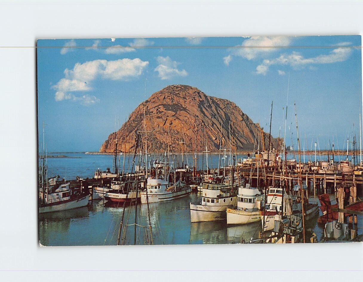 Postcard Fishing Boats Morro Bay California USA