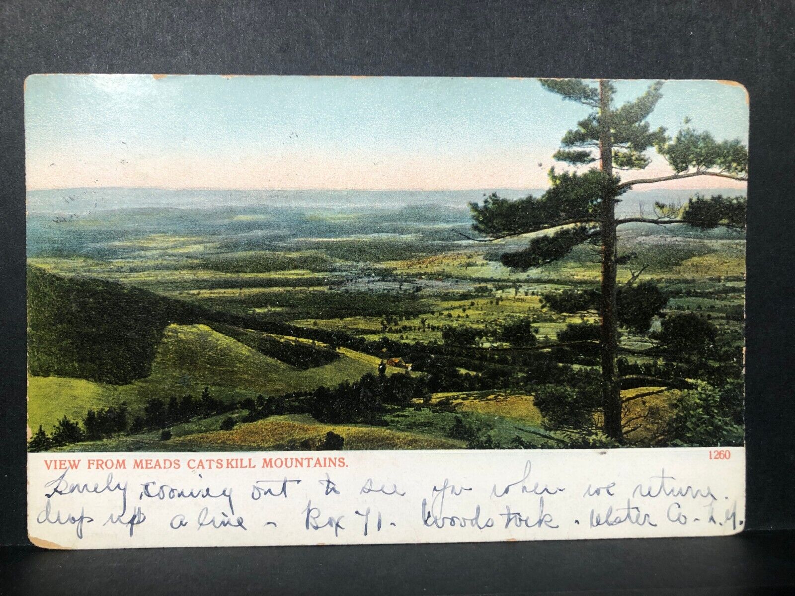 View From Meads Catskill Mountains Antique Vtg Postcard Posted 1912