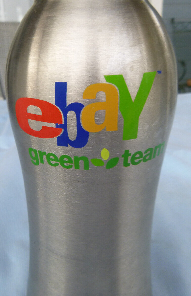 vintage eBay green team stainless steel water bottle 10 1/2\
