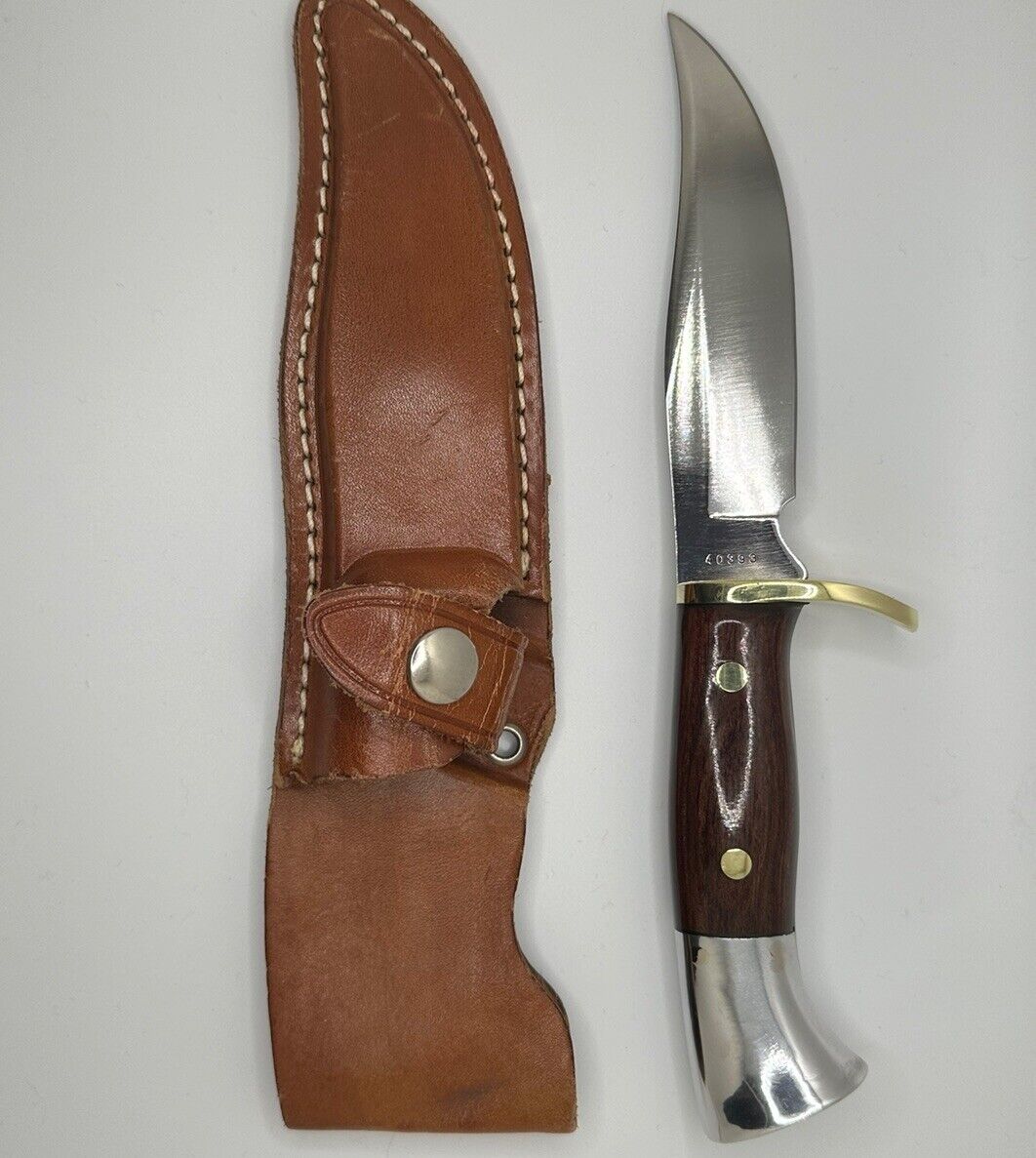 New Western Westmark 702 Rosewood Handle With Sheath Beautiful Collector Knife