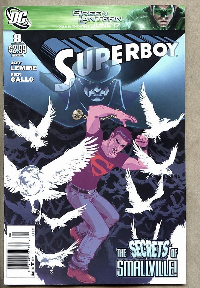 Superboy #8-2011 vg/fn 5.0 Newsstand Variant Cover DC Comics Jeff Lemire  