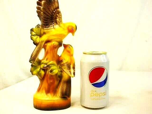 Vtg Yellow Finch 2 Bird Figurine Décor Ceramic Label Japan 10\