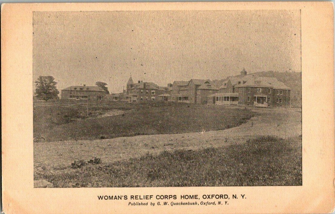 1907. WOMAN'S RELIEF CORPS HOME. OXFORD, NY POSTCARD QQ9