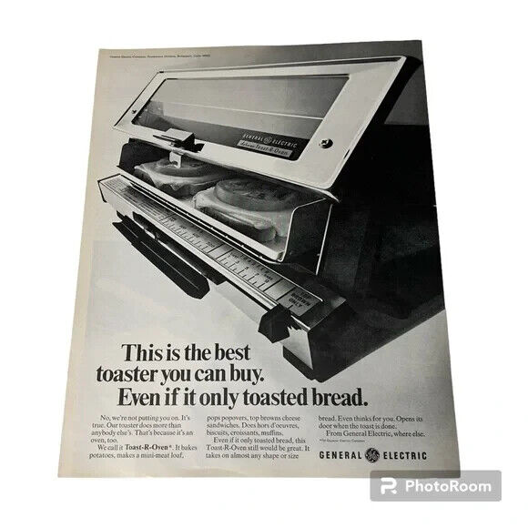 1970 General Electric Toast R Oven Original Vintage Print Ad