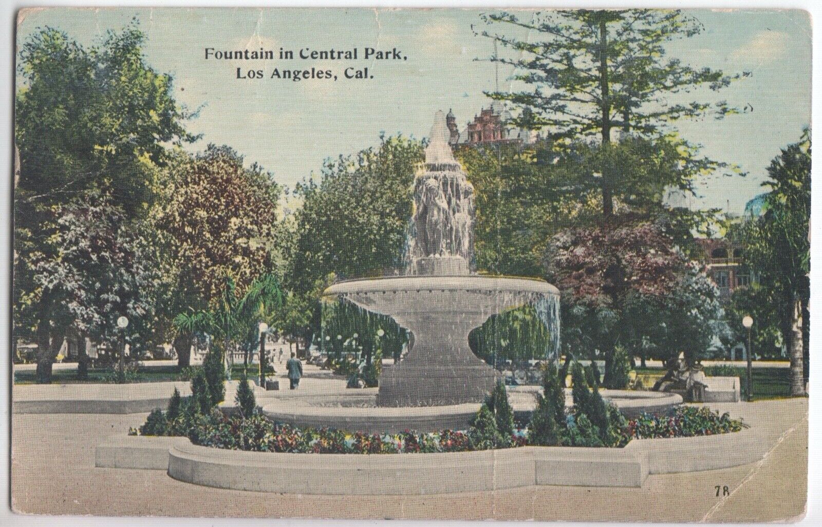 1914 Fountain in Central Park - Los Angeles - World Panama Pacific Expo 1915 PM 
