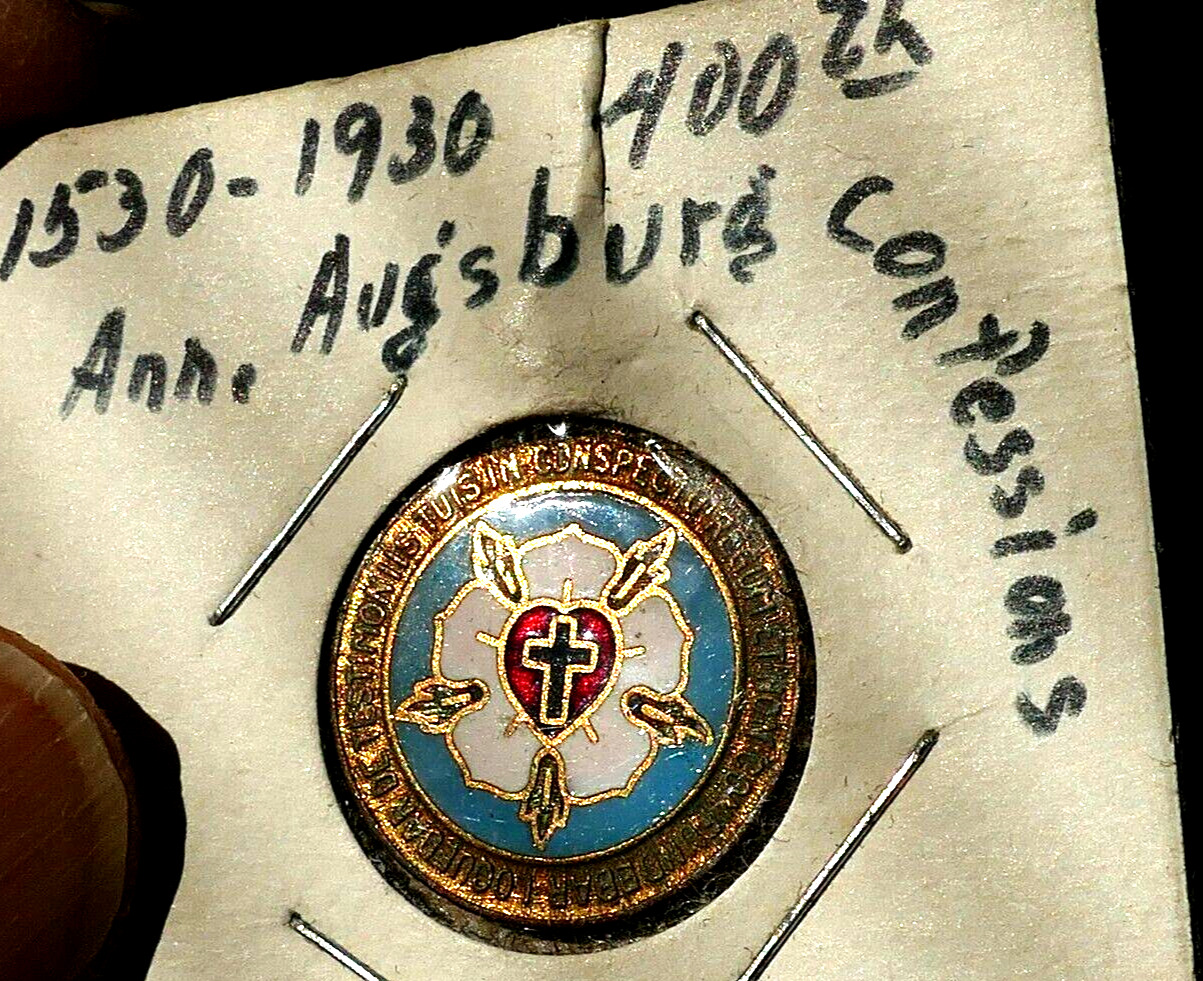 1530-1930 400TH Anniversary Martin Luther Augsburg Confessions Enamel Coin Medal