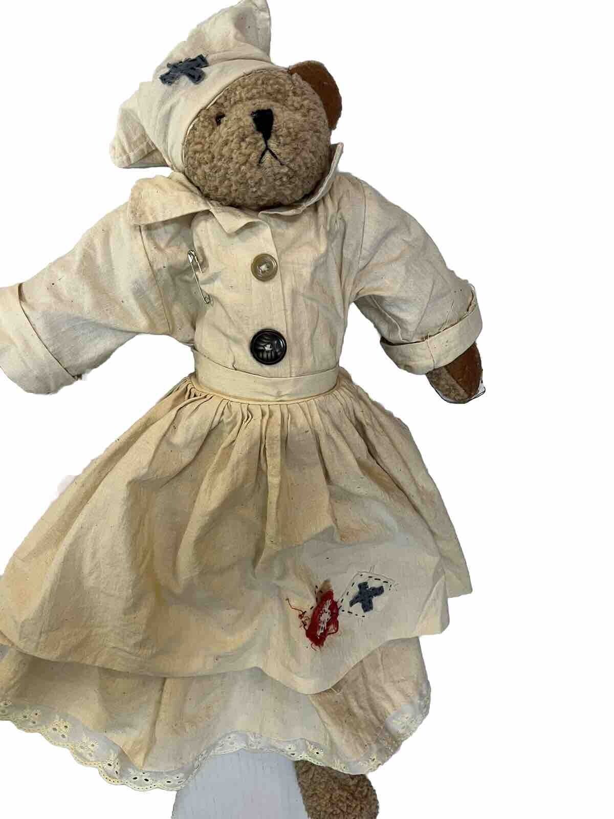 Teddy Tompkins Collectible Bears by Enesco Nurse 1996 24” Vtg