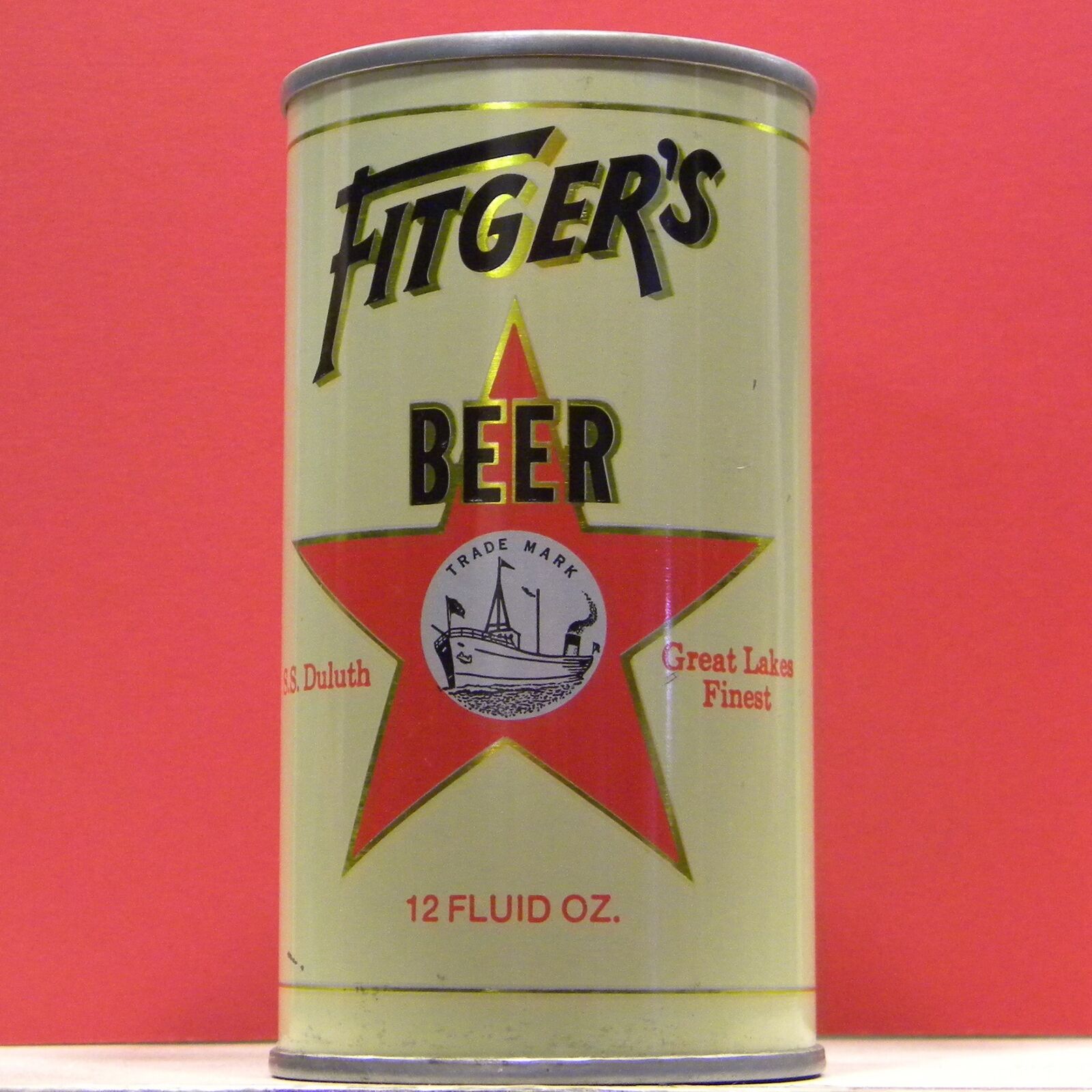 Fitger\'s Beer Cream S/S 12 oz Air Filled Can Duluth Schell Minnesota 468 P/T H/G