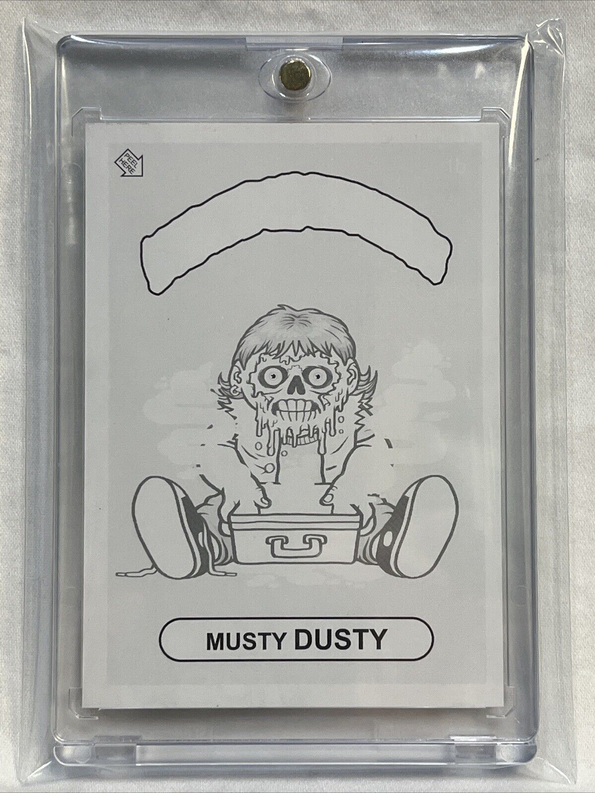 Rare 2018 SSFC Lunch Box Leftovers Series 1 Musty Dusty #1b B/W in Hard Case