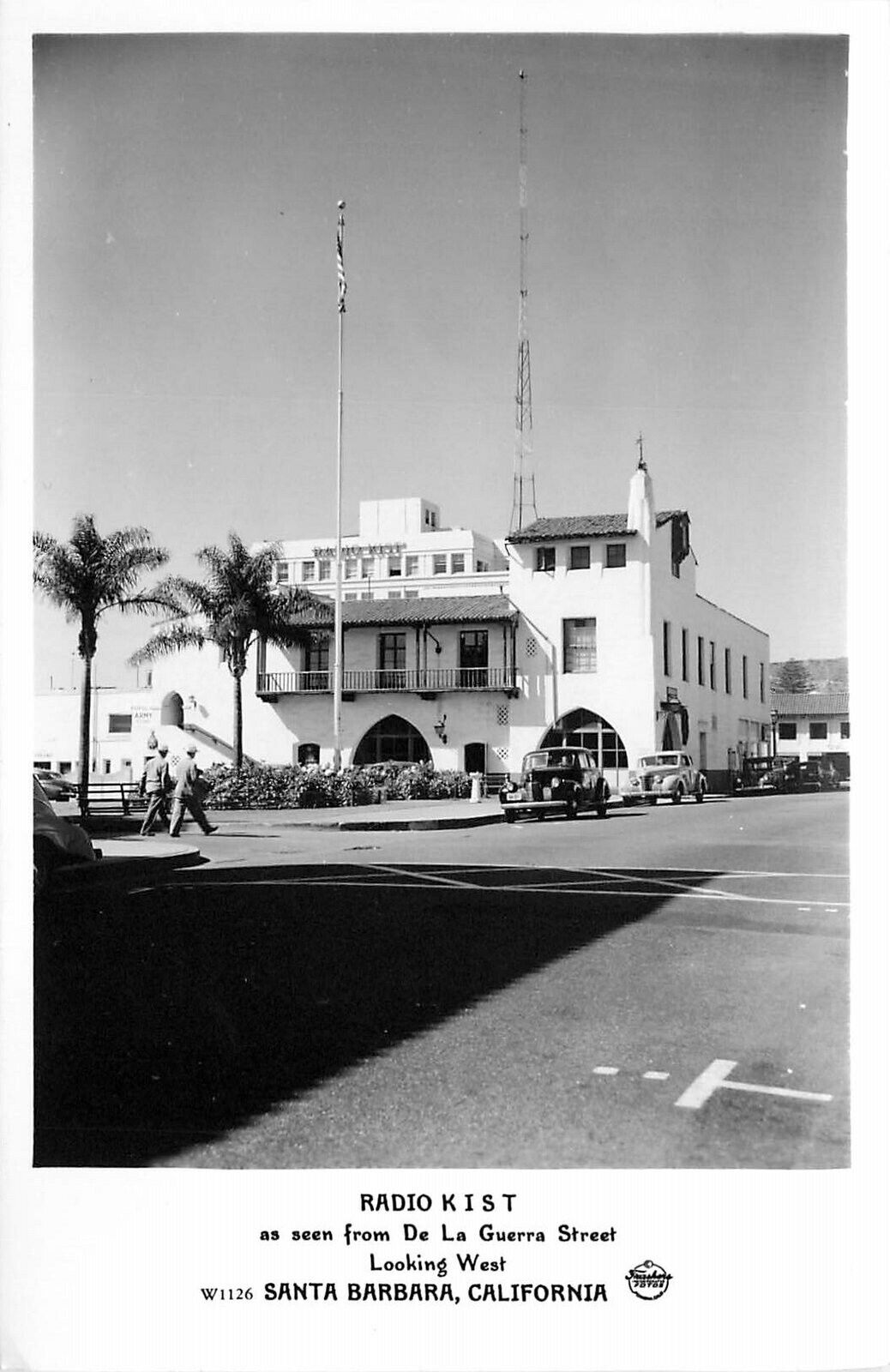 Postcard RPPC 1940s California Santa Barbara Radio Kist autos Frasher CA24-4435