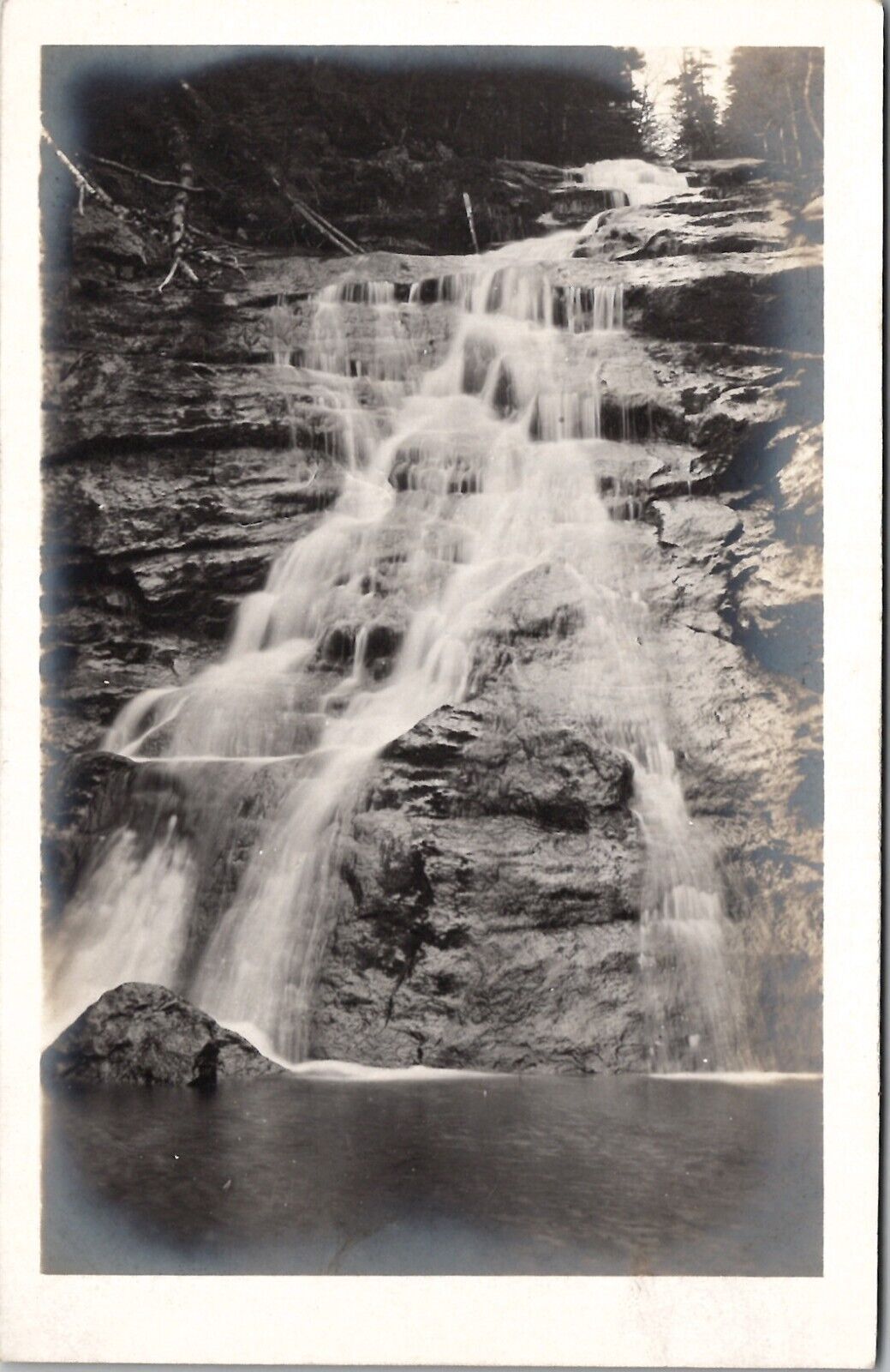 RPPC Randolph NH Salmacis Falls Real Photo Postcard H27
