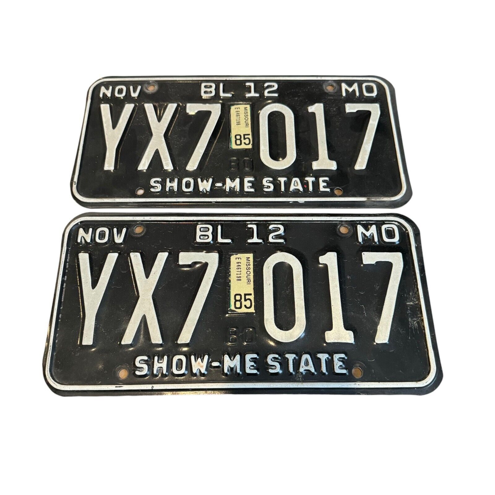 Missouri License Plate 1985 - 