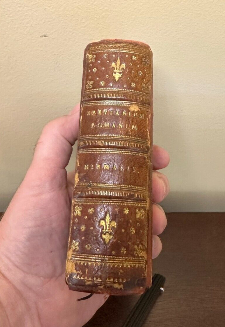 1845 Breviarium Romanum Hiemalis Roman Catholic Prayer Book Antique Latin