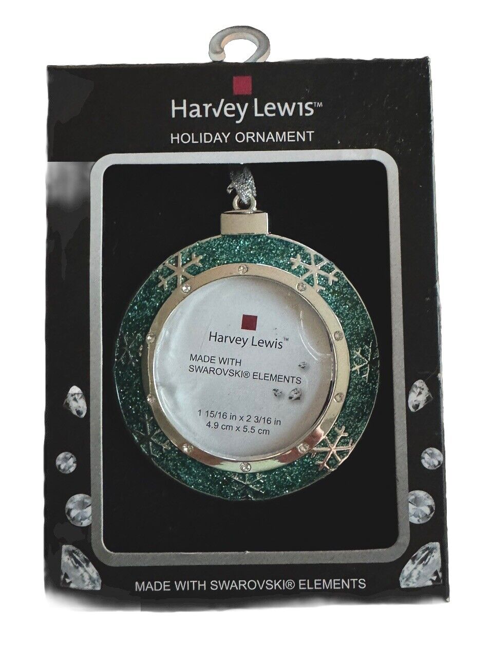Harvey Lewis Holiday Ornament Made With Swarovski Elements - New In Box 