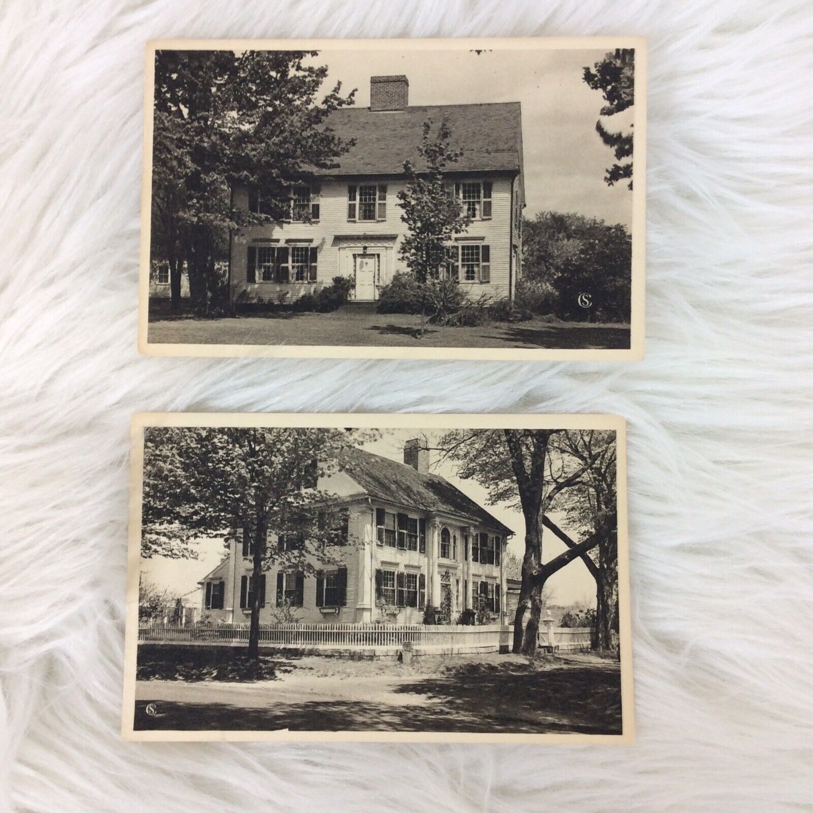 Two The American Scene Connecticut 94 96 Historic Houses Postcards