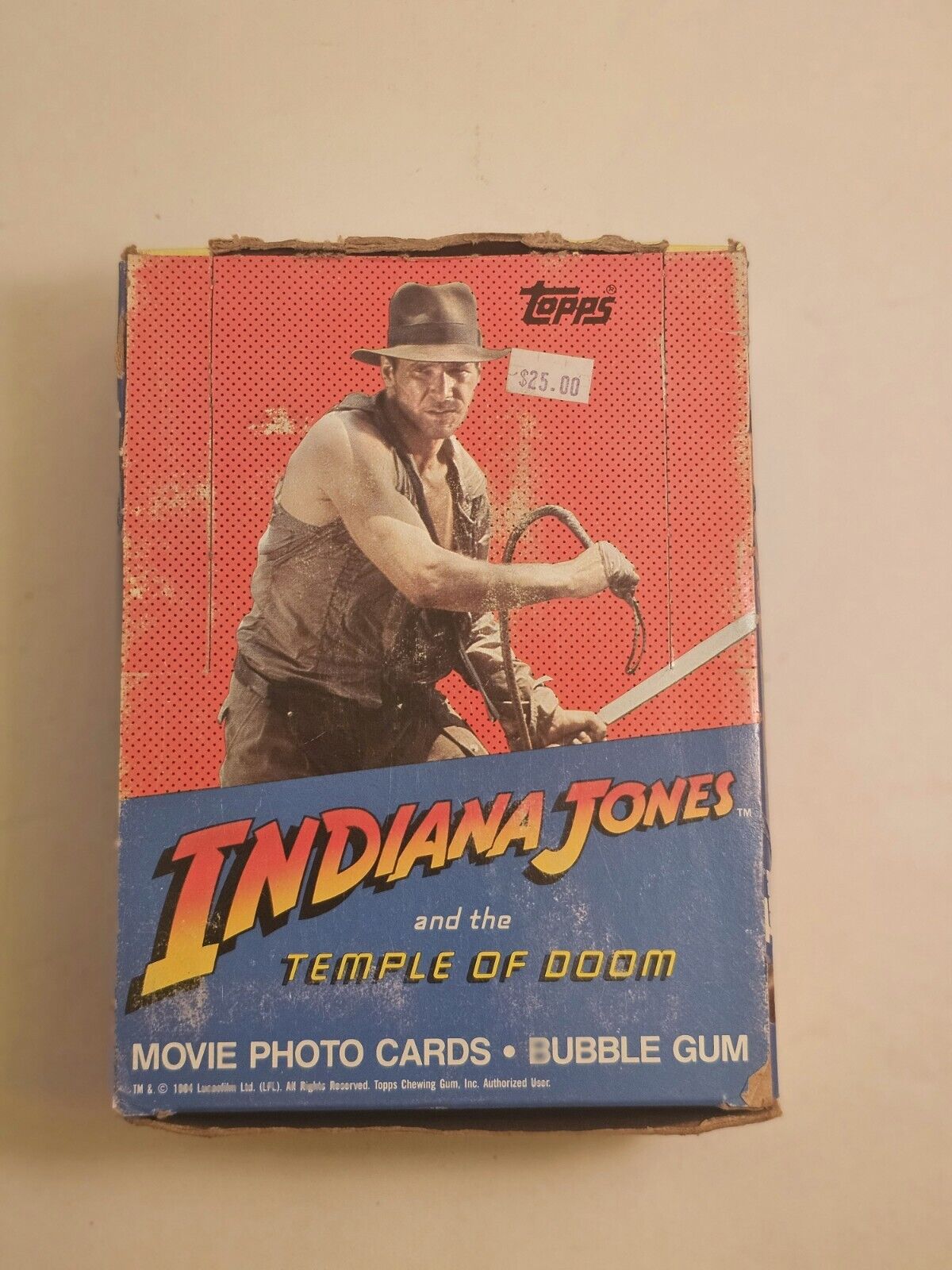 vintage 1984 Topps Indiana Jones and the Temple of Doom Cards Box 36 Packs