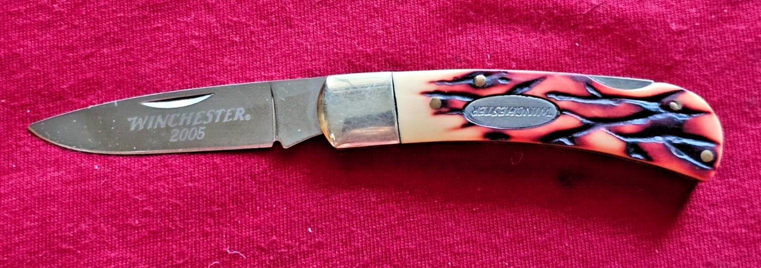 Winchester 2005 Folding Pocket Knife 1 Blade - Stag Scales