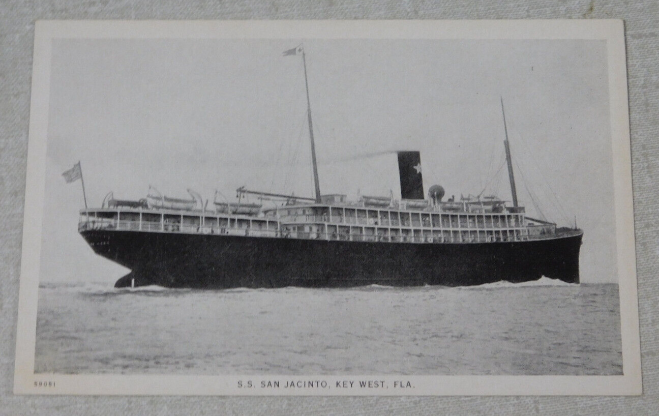 S.S. San Jacinto Key West Florida postcard Steamship