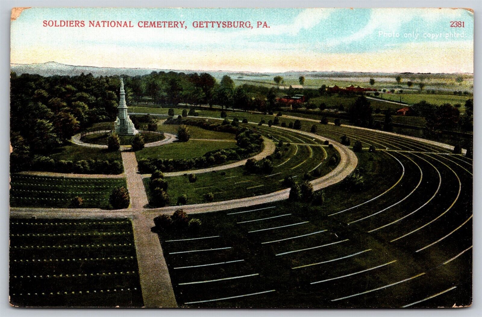 Postcard Soldiers National Cemetery, Gettysburg PA L208