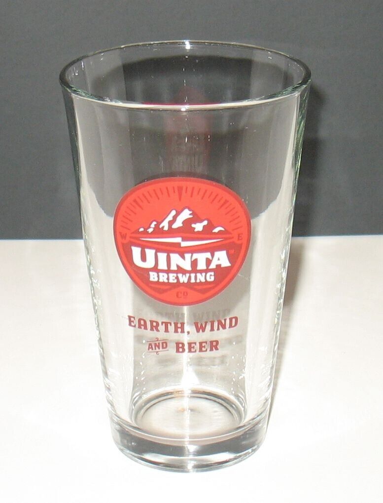 Uinta Brewing Company Pint Glass Earth Wind & Beer Salt Lake City Utah