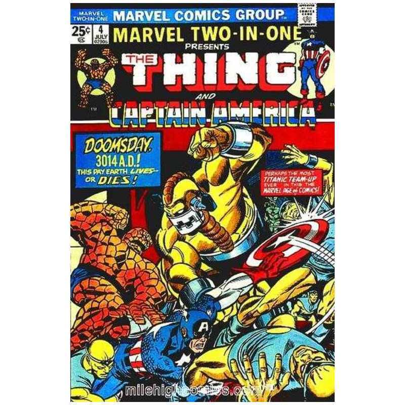 Marvel Two-In-One (1974 series) #4 in G minus. Marvel comics [u{(stamp included)