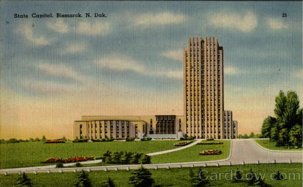 State Capitol Bismarck,ND Burleigh County North Dakota The Hafstrom Co. Postcard