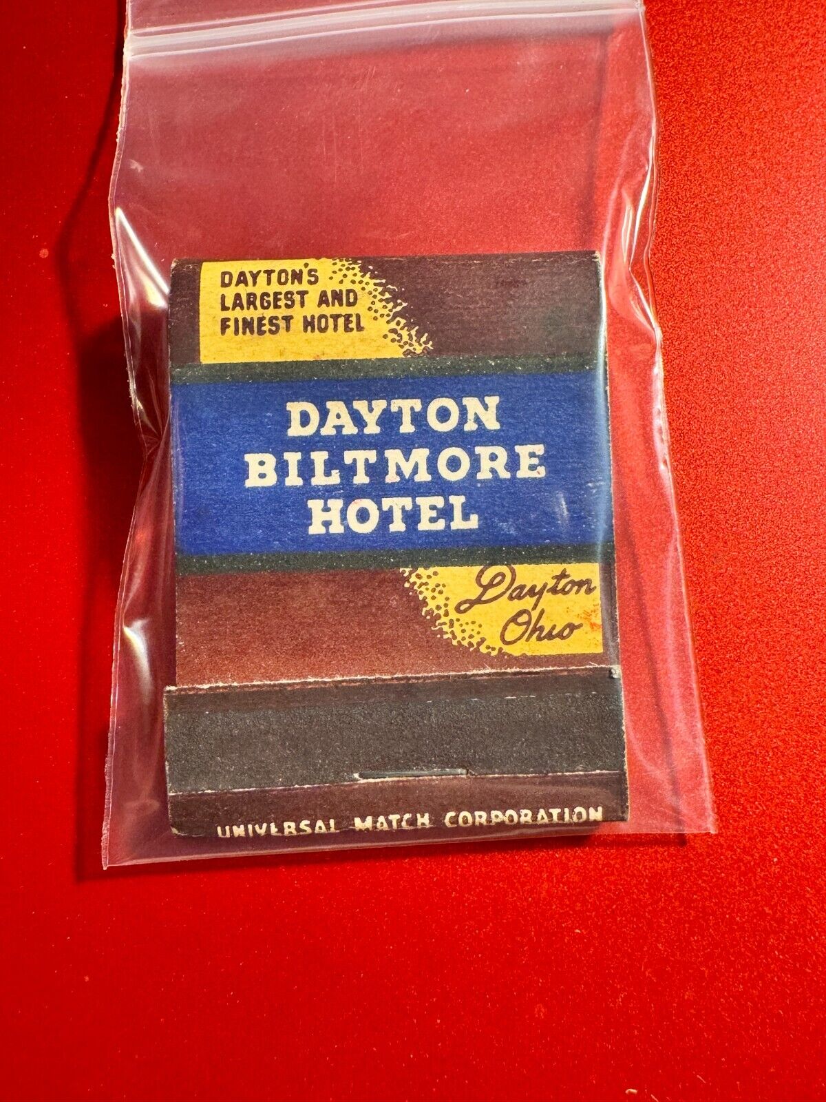 MATCHBOOK - DAYTON BILTMORE HOTEL - DAYTON, OH - UNSTRUCK