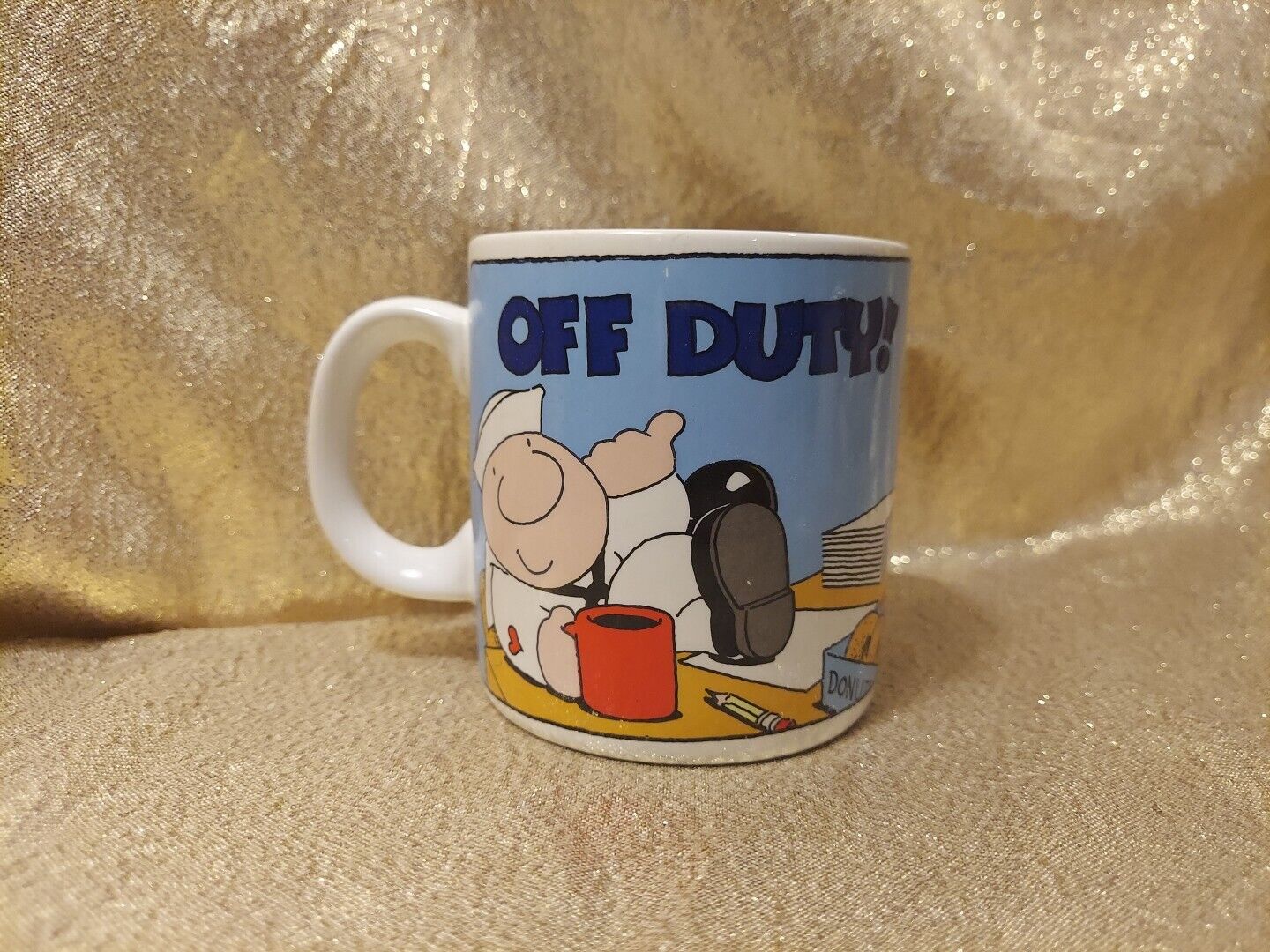 Vintage Ziggy Mug American Greetings Coffee Cup 1987 Navy Sailor Off Duty
